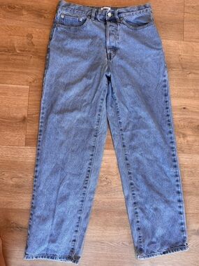 Obey Men's Light Blue Relaxed Straight Jeans